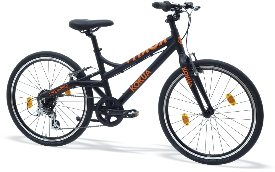 LIKEtoBIKE 24 Black-Orange Perspektive 900