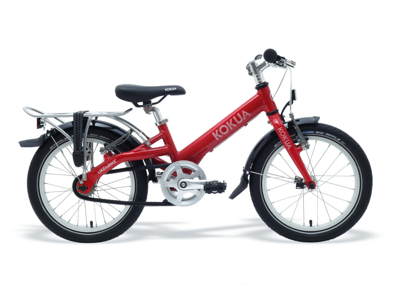 LIKEtoBIKE 16 VB mit SKS Schutzblechen und Gepäckträger für die große Tour.